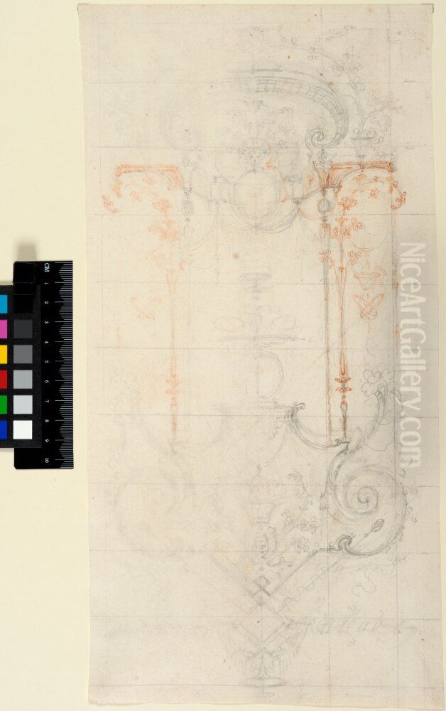 Decorative Mural with Arabesques Oil Painting by Jean-Antoine Watteau