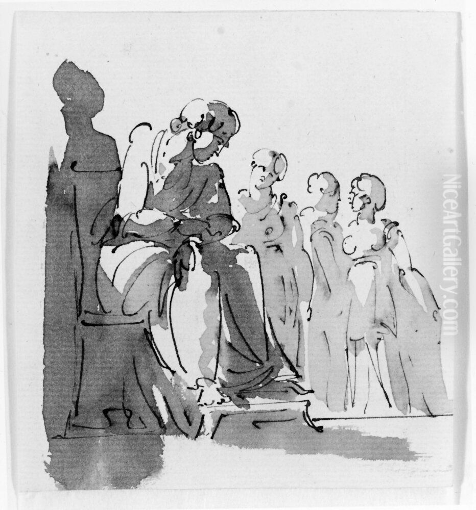 Tankfull kvinna Oil Painting by Johan Tornstrom