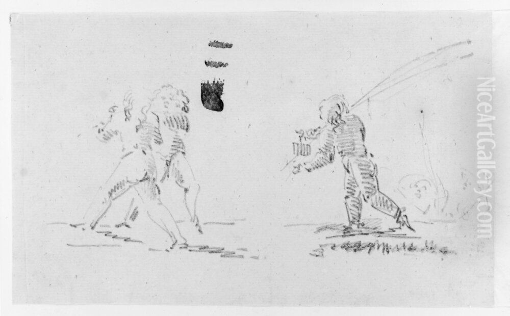 Lekande pojkar Oil Painting by Johan Tornstrom