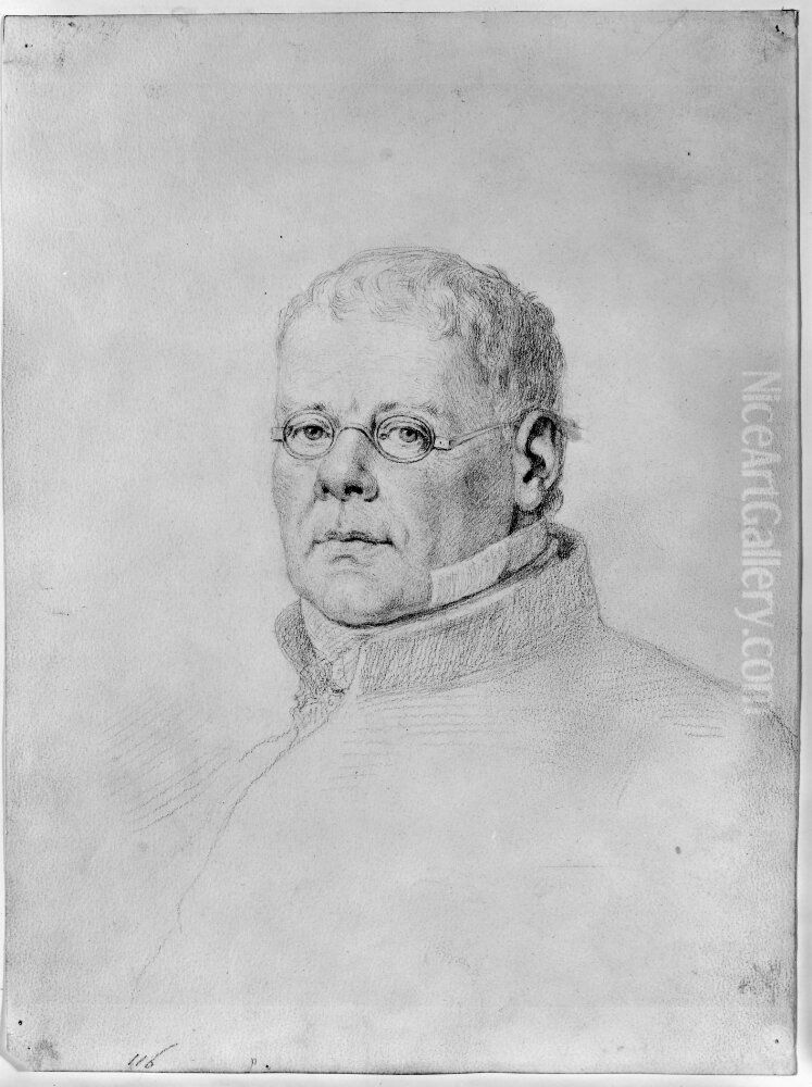 Portratt av brukspatron S. Troili Oil Painting by Uno Troili