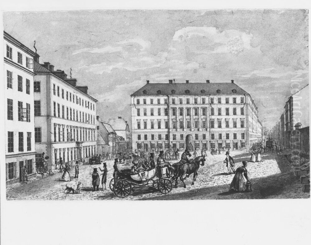 Brunkebergstorg, Stockholm Oil Painting by Ferdinand Tollin