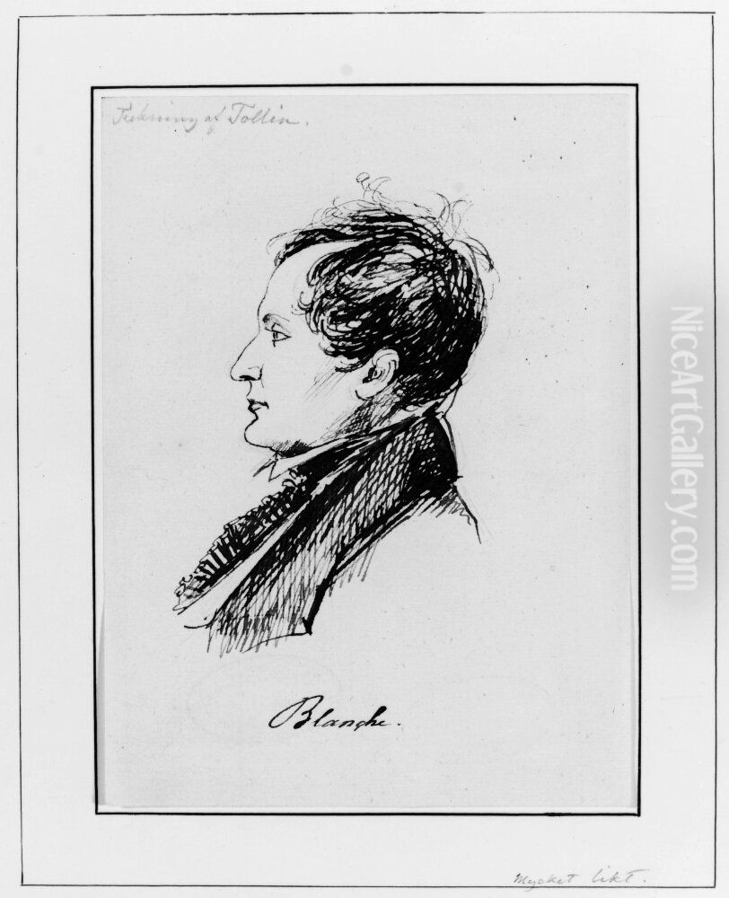 Portratt av August Blanche Oil Painting by Ferdinand Tollin