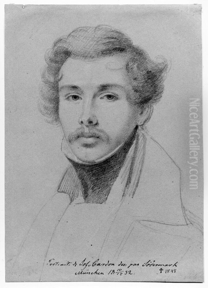 Portratt av Johan Cardon Oil Painting by Olof Johan Sodermark