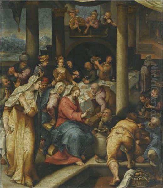 The Wedding At Cana Oil Painting by Denys Calvaert