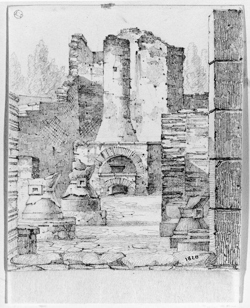 Ruin av en bagarbod i Pompeji Oil Painting by Gustaf Soderberg