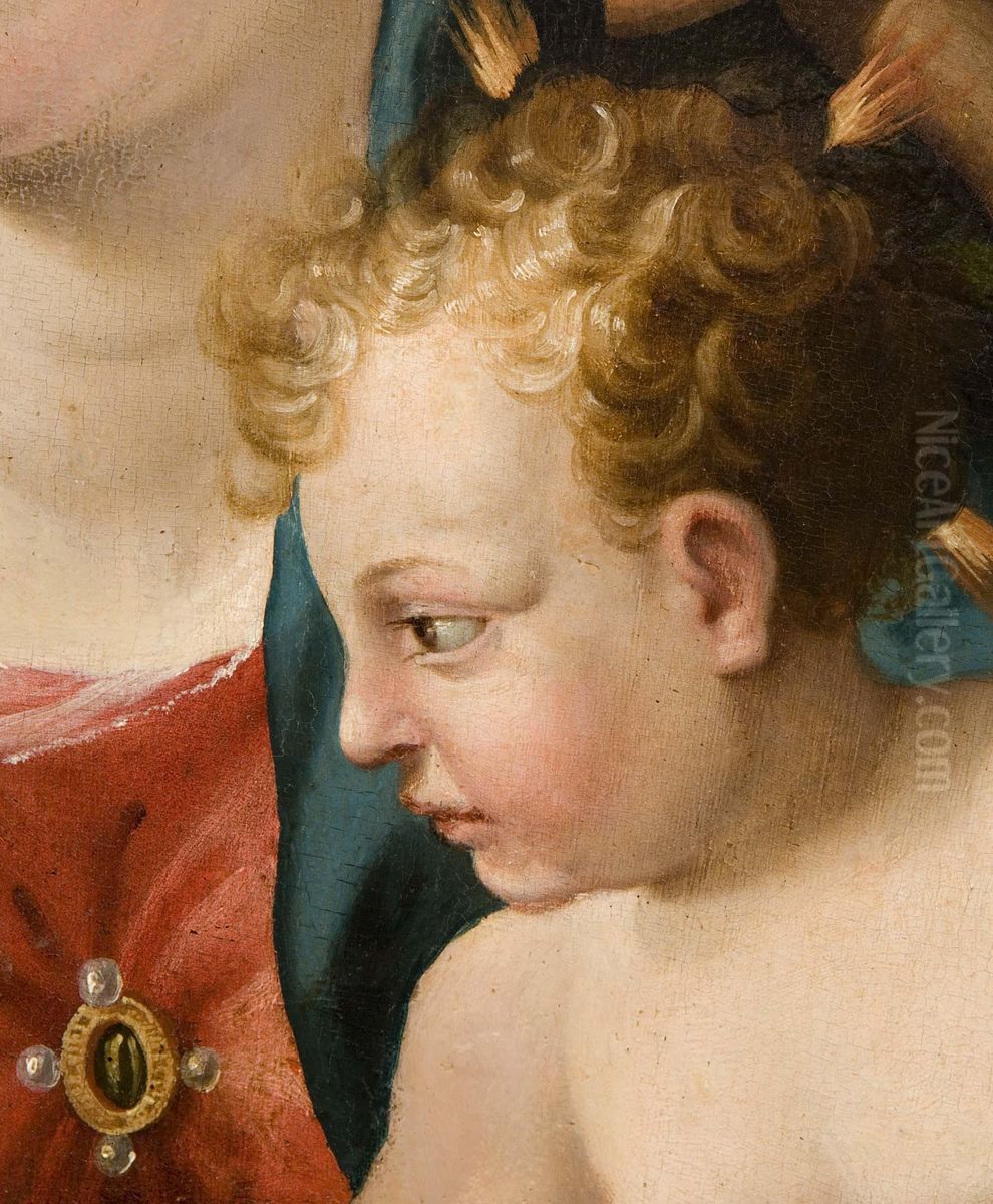 Die Mystische Verlobung Der Heiligen Katharina Oil Painting by Denys Calvaert