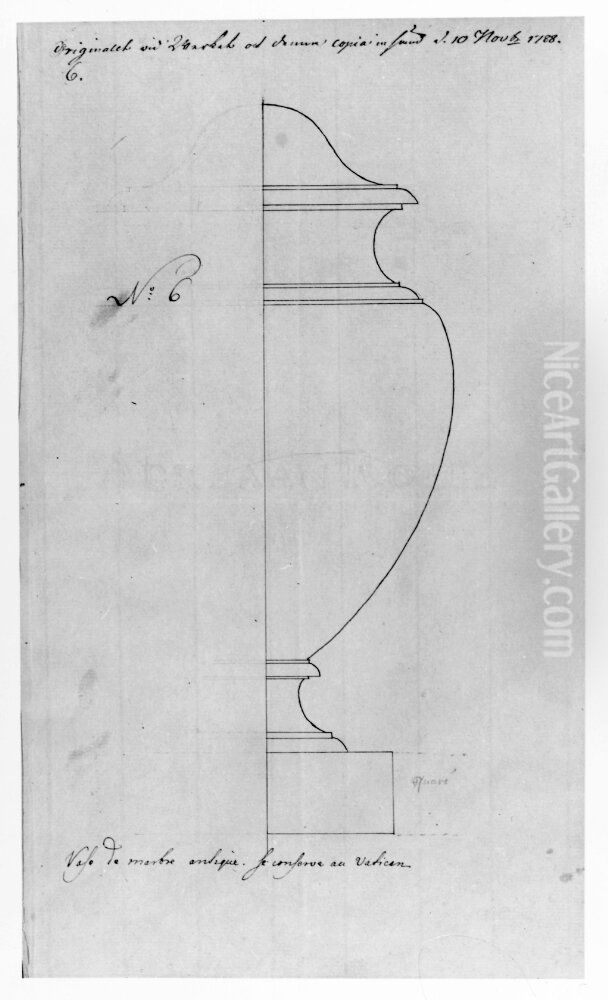 Halvprofil av urna Oil Painting by Carl Fredrik Sundvall