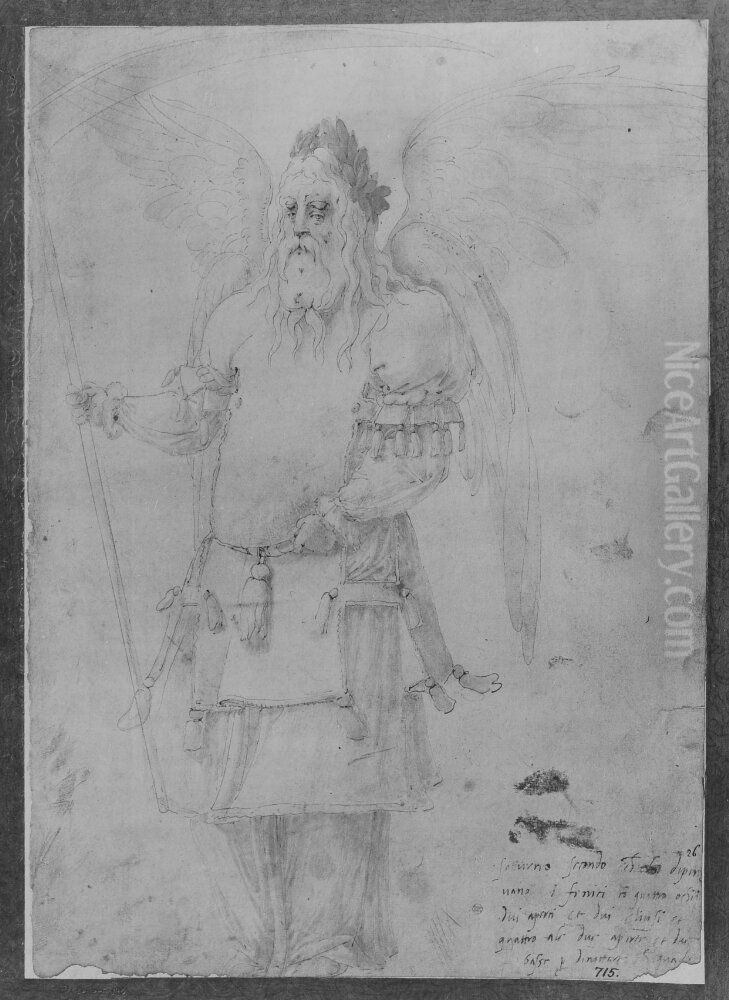 Saturnus Oil Painting by Francesco Primaticcio