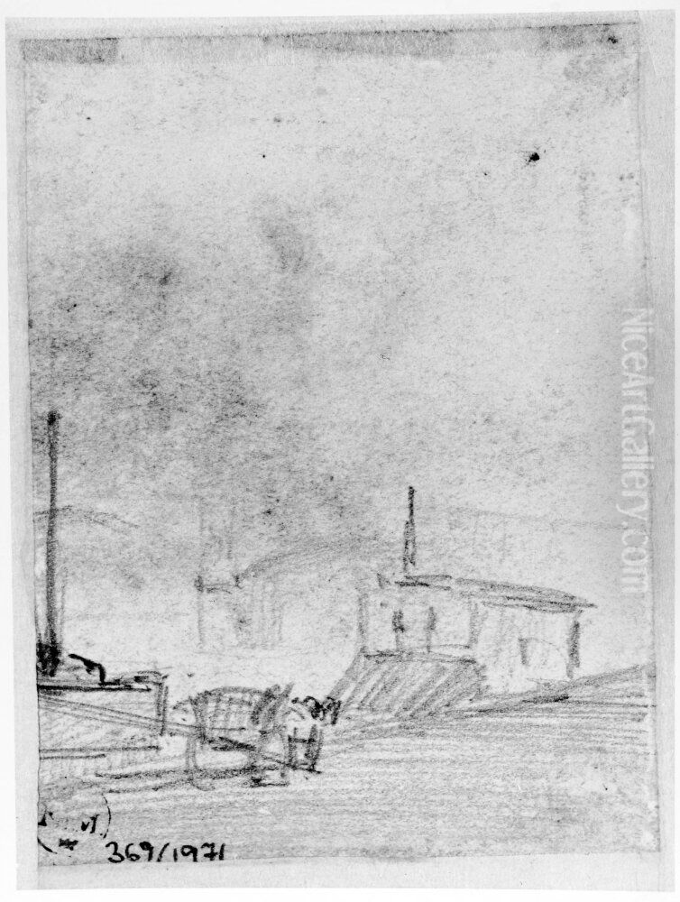 Studie av en lantgard Oil Painting by Camille Pissarro