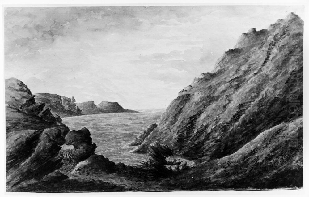 Montagne attenante au Cap Oil Painting by Anders Fredrik Skjoldebrand