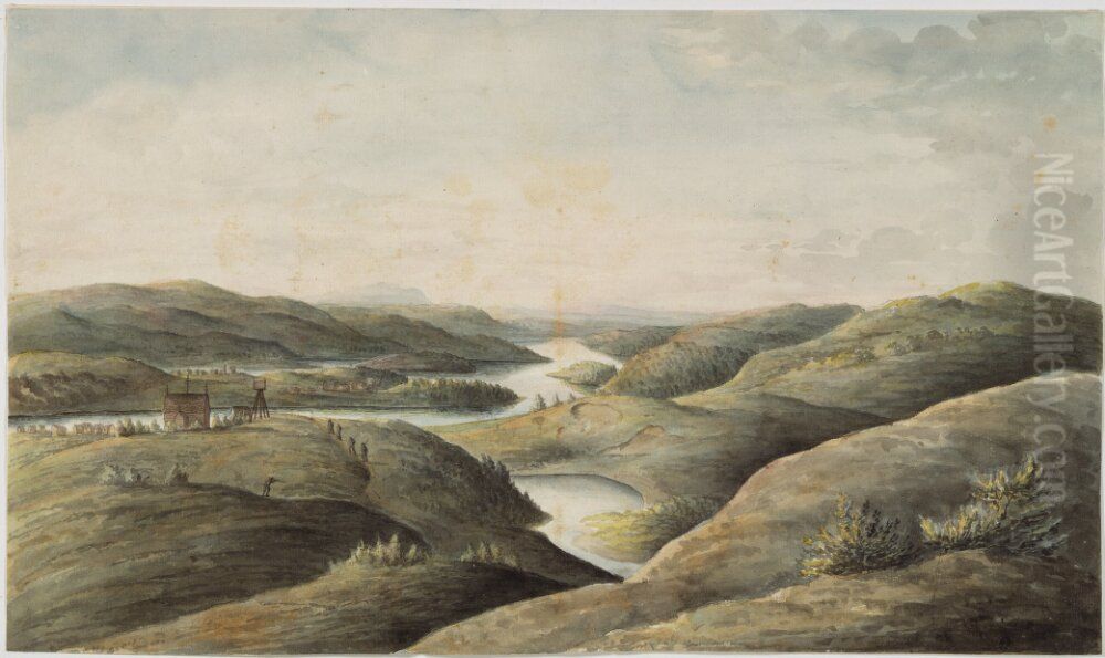 Kautekeino Oil Painting by Anders Fredrik Skjoldebrand