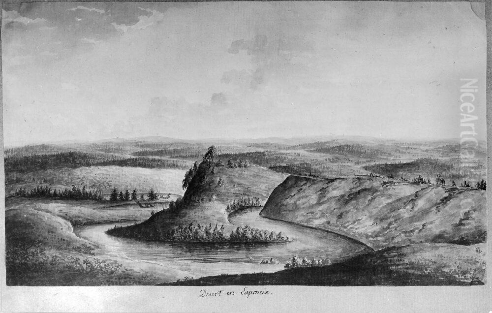 Desert en Laponie Oil Painting by Anders Fredrik Skjoldebrand