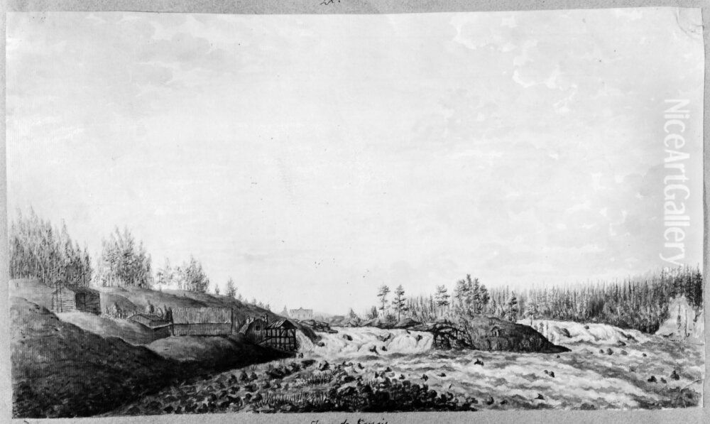 Force de Kengis Oil Painting by Anders Fredrik Skjoldebrand