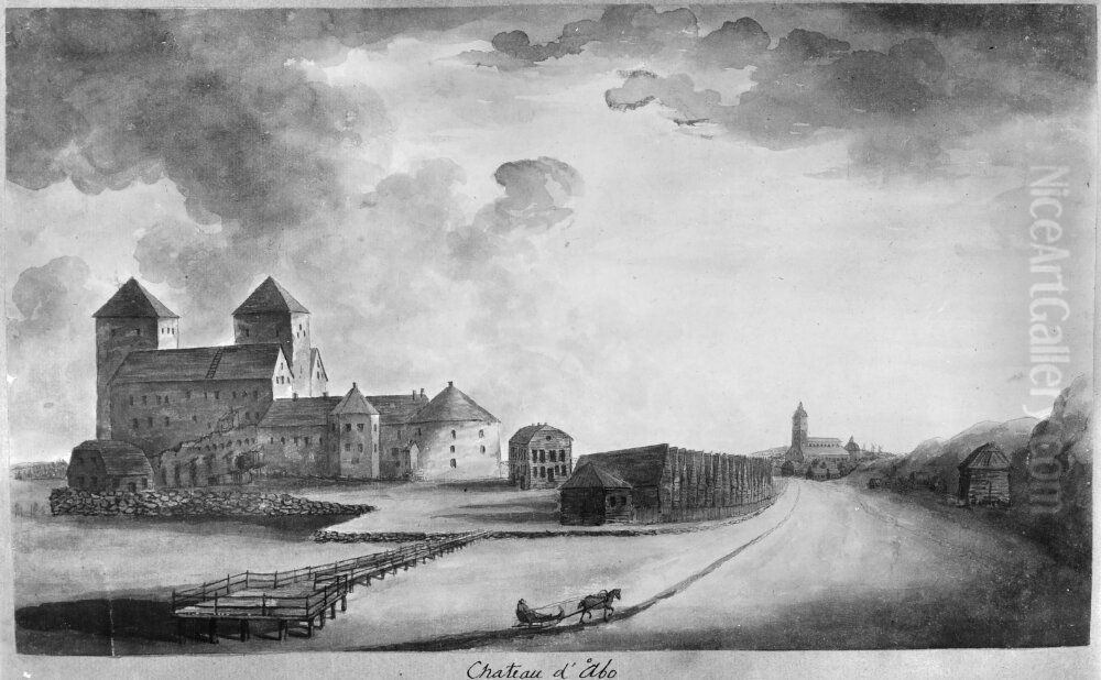 Chateau d'abo Oil Painting by Anders Fredrik Skjoldebrand