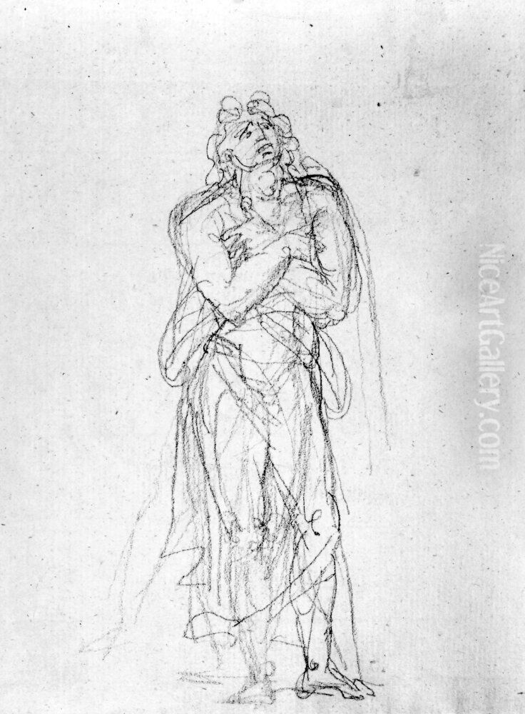 Figurstudie Oil Painting by Johan Tobias Sergel