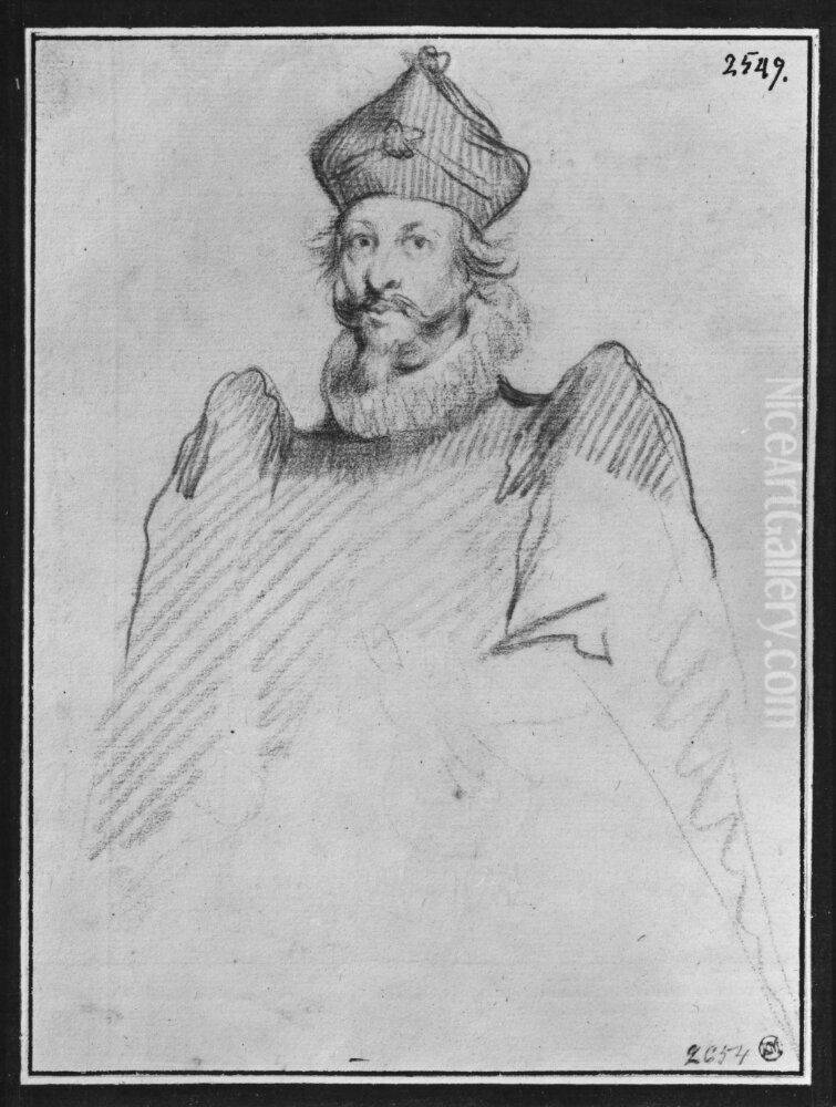 Dogen av Genua, brostbild Oil Painting by Claude Mellan