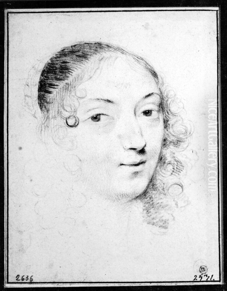 Marie Louise, prinsessa av Gonzagua-Nevers Oil Painting by Claude Mellan