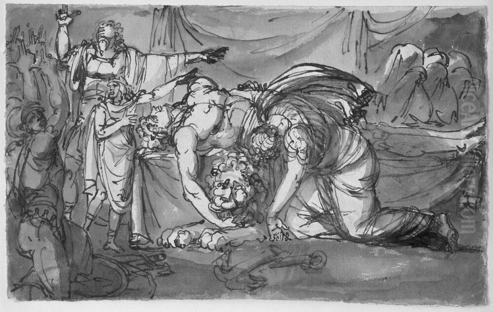 s dod Oil Painting by Johan Tobias Sergel