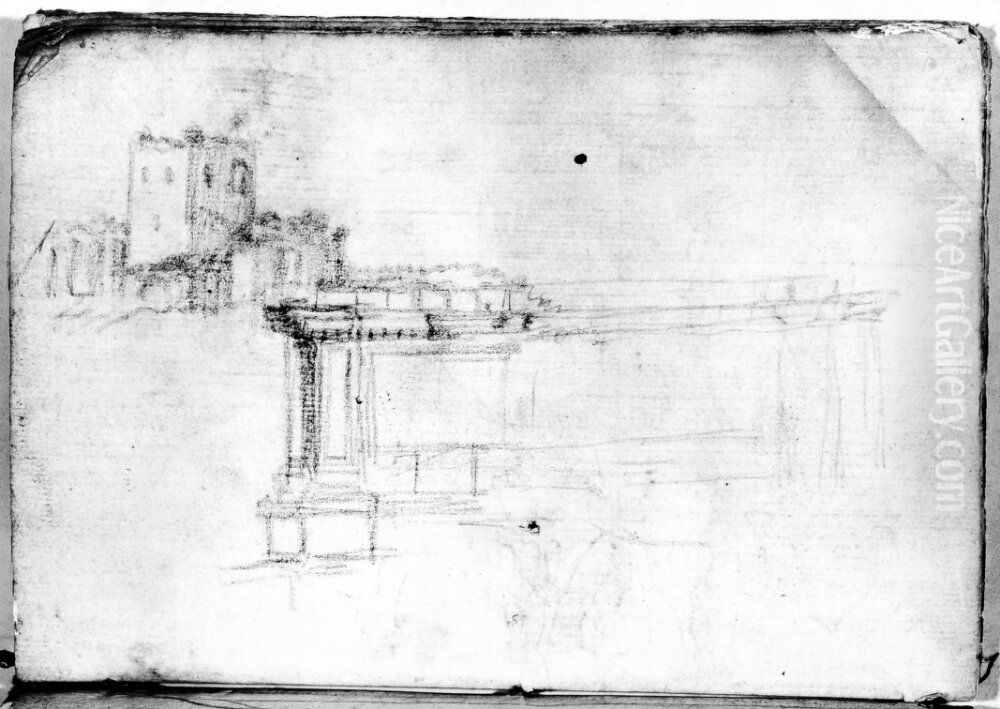 Studie av klassicerande byggnad. Ingar i 