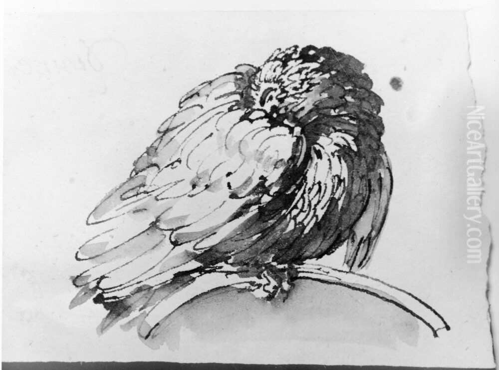 Orn Oil Painting by Johan Tobias Sergel