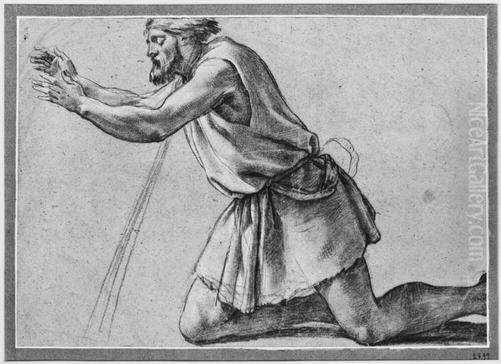 Knabojande blind man Oil Painting by Eustache Le Sueur