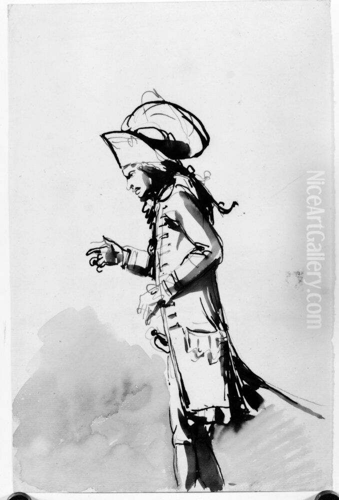 Figurstudie Oil Painting by Johan Tobias Sergel