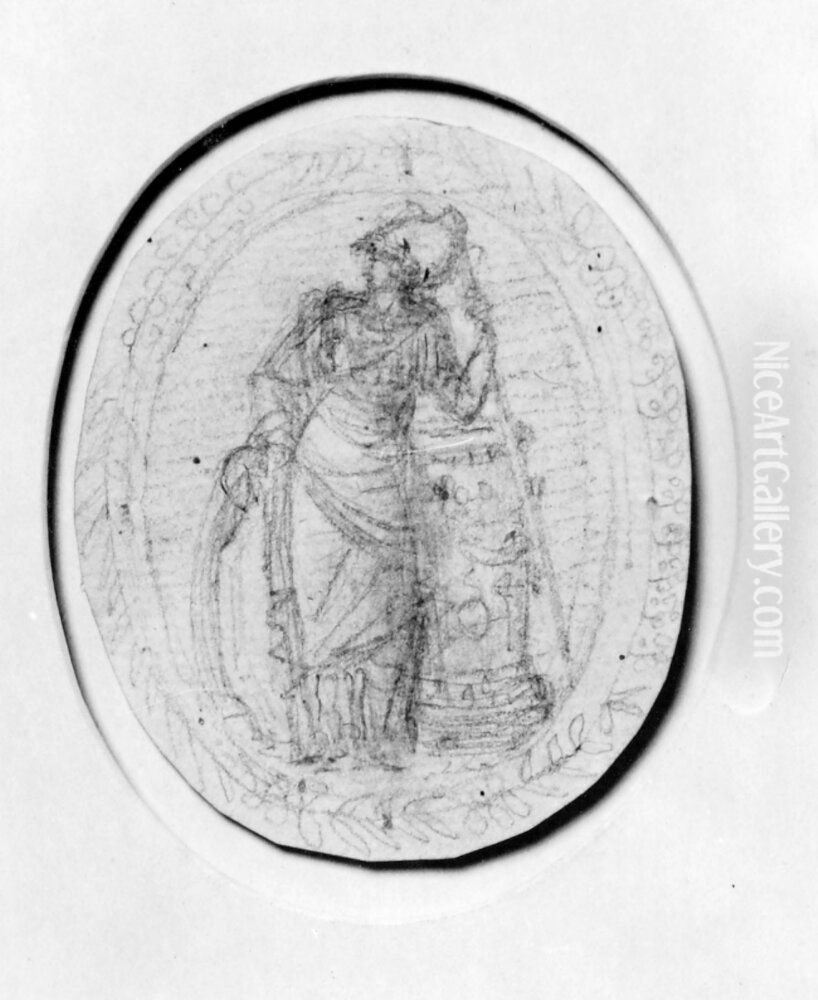 Pallas Athene Oil Painting by Johan Tobias Sergel