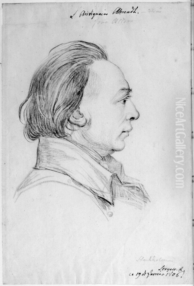 L'antiquaire Arendt Oil Painting by Johan Tobias Sergel