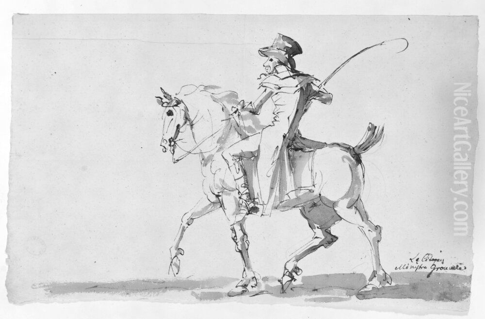 Le Citoyen Ministre Grouvel Oil Painting by Johan Tobias Sergel