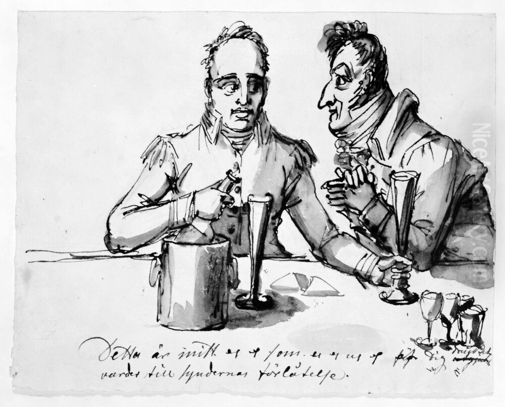 Dette ar mitt...for Dig, drucket varder till syndernas forlatelse Oil Painting by Johan Tobias Sergel