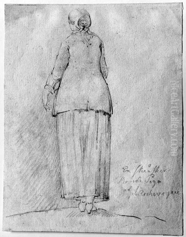 En skansk bondpiga Oil Painting by Pierre Hubert L'Archeveque