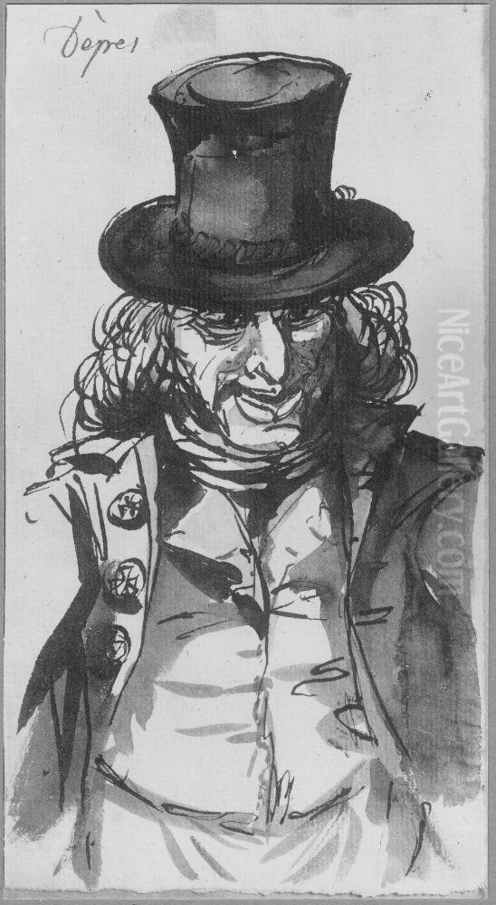 Louis Jean Desprez (1743-1804), Architect, Painter Oil Painting by Johan Tobias Sergel