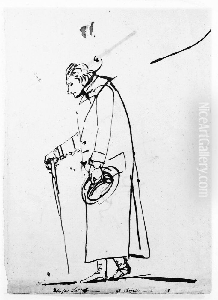 Major Zacchau Oil Painting by Johan Tobias Sergel