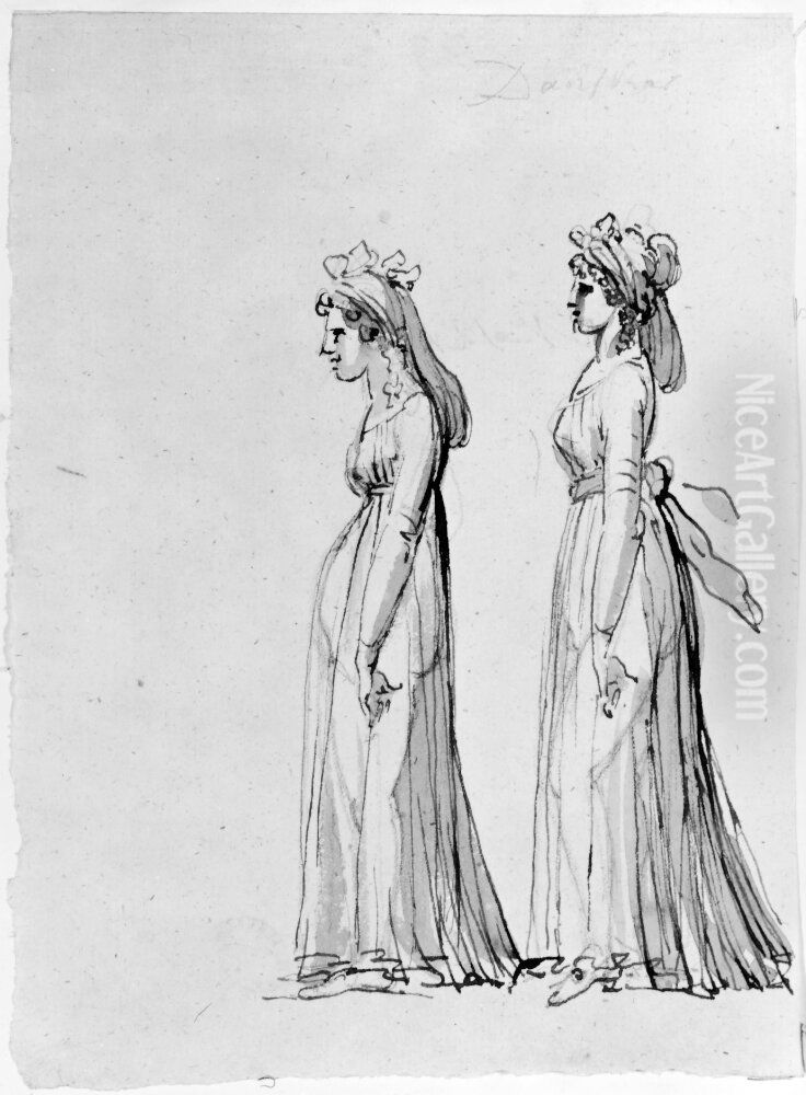 Danskor Oil Painting by Johan Tobias Sergel