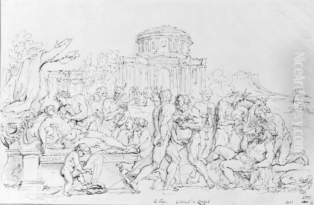 Bacchus och Ariadne Oil Painting by Raymond Lafage