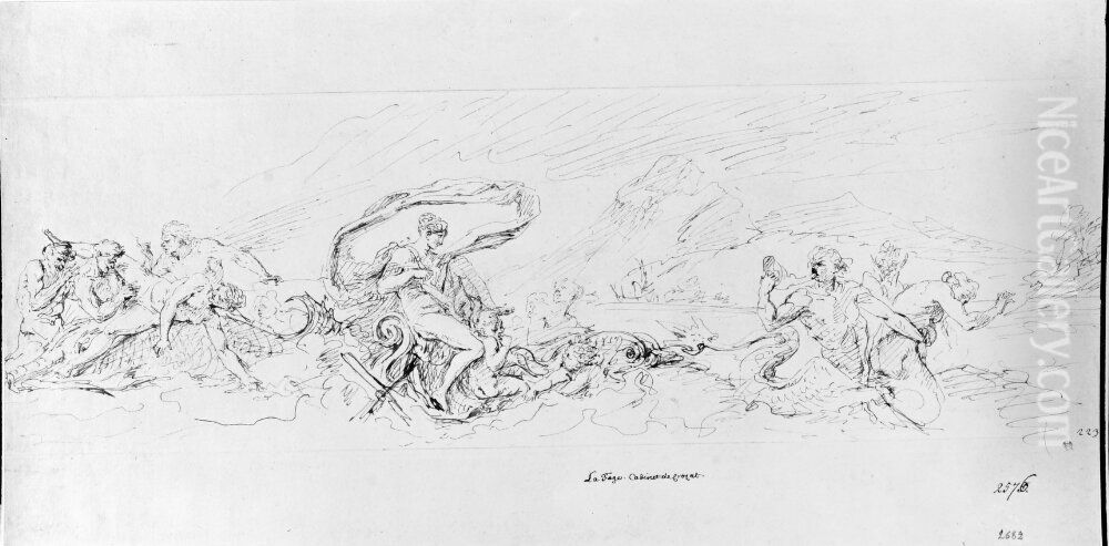 Galateas triumf Oil Painting by Raymond Lafage