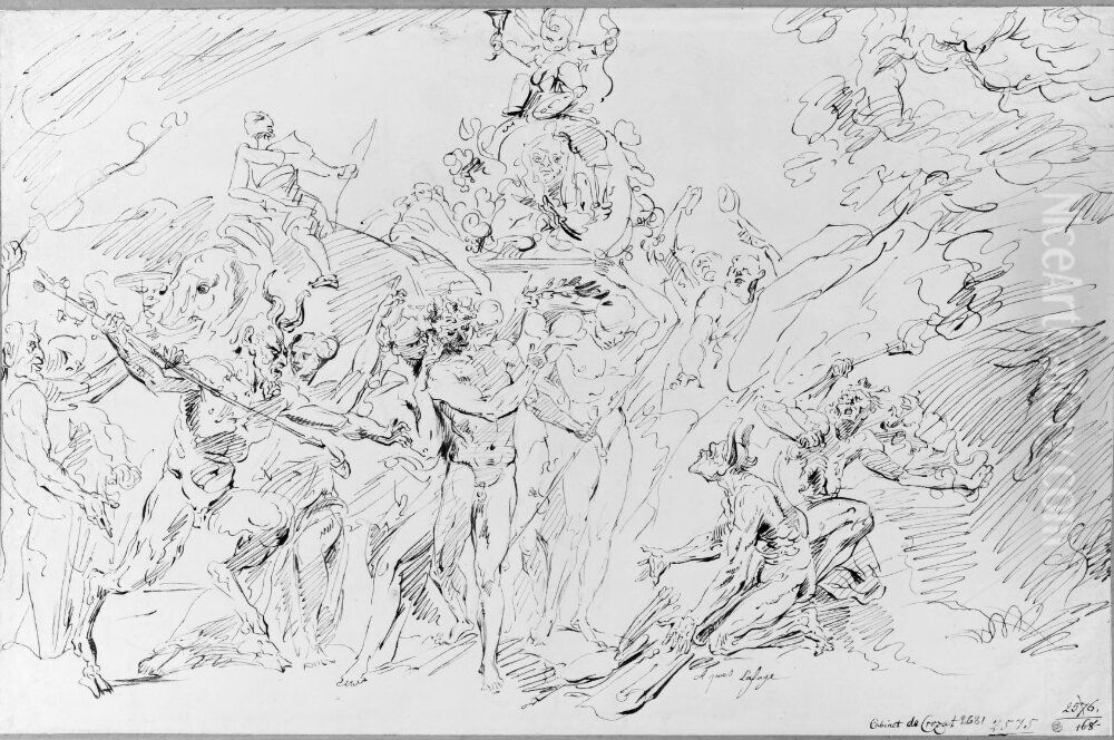 Allegoriskt portratt av konstnaren Oil Painting by Raymond Lafage