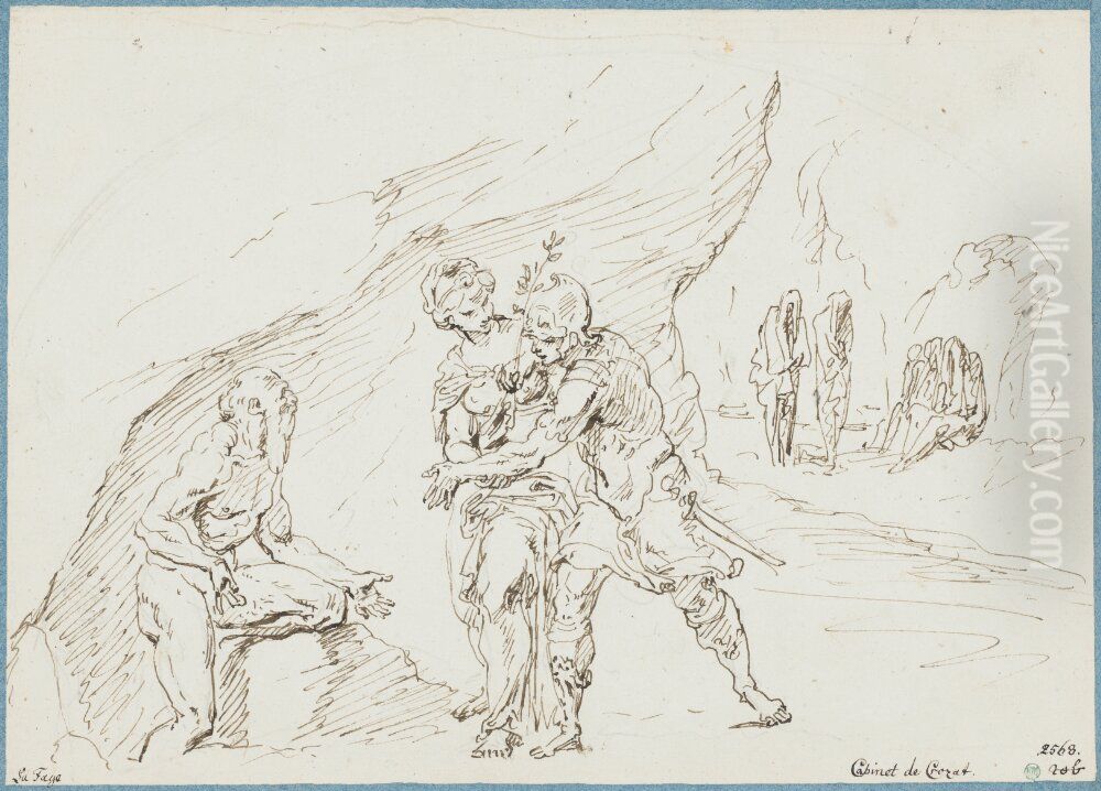 Aneas in Hades Oil Painting by Raymond Lafage