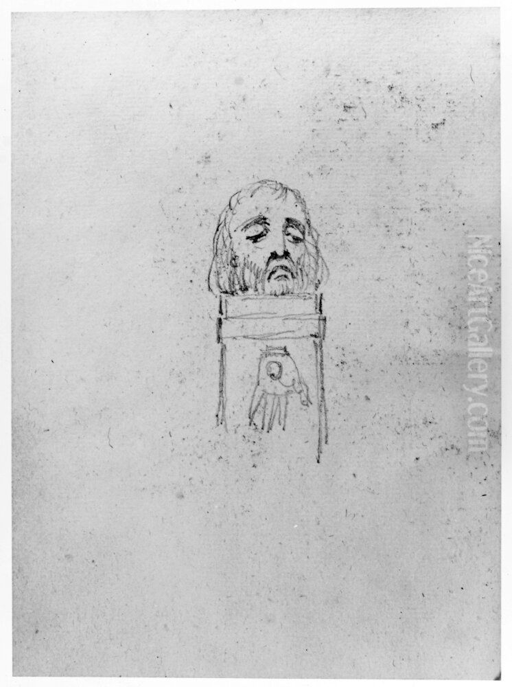 Skissbok, 35 blad Oil Painting by Johan Tobias Sergel