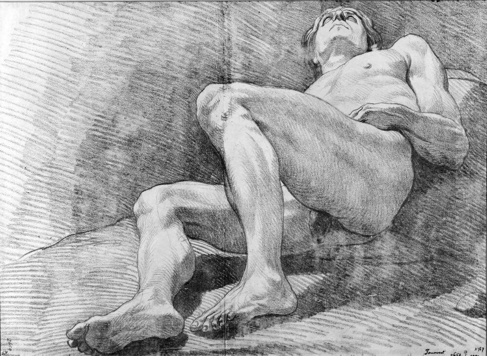 Naken man Oil Painting by Jean Jouvenet