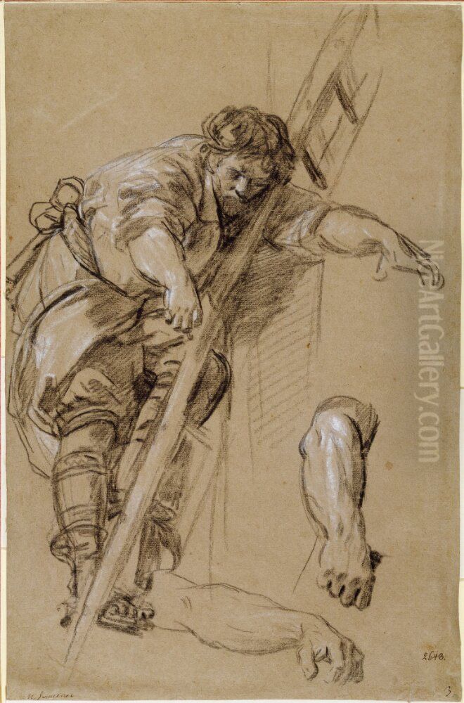 Man pa stege Oil Painting by Jean Jouvenet