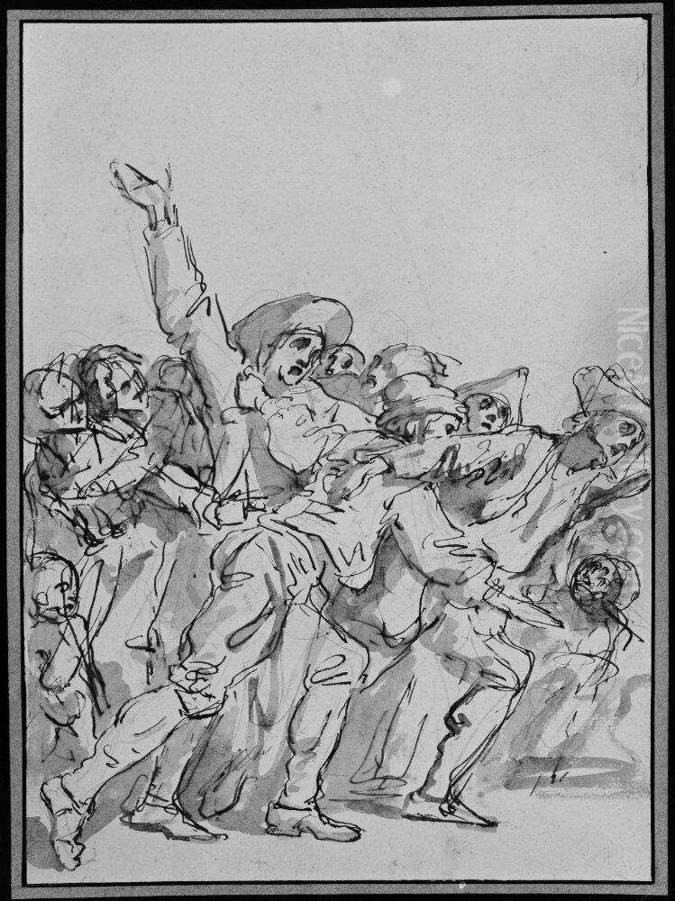 Forfoljare Oil Painting by Jean-Baptiste Greuze