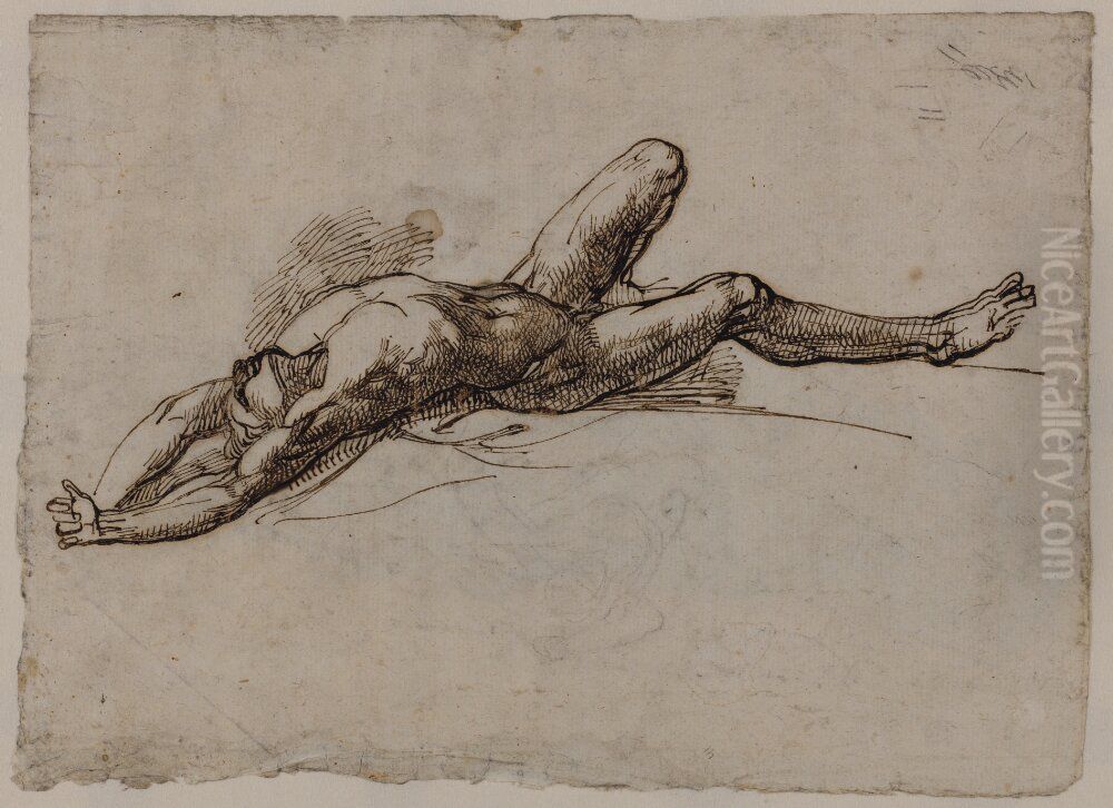 Studie till ett av offren pa Medusas flotte Oil Painting by Theodore Gericault