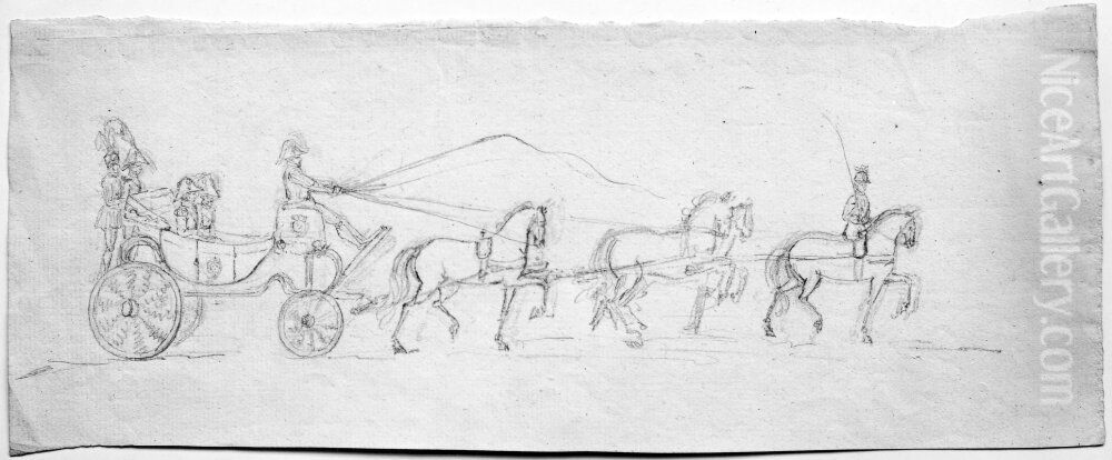 Fiolspelare Oil Painting by Adolf Ulrik Schutzercrantz