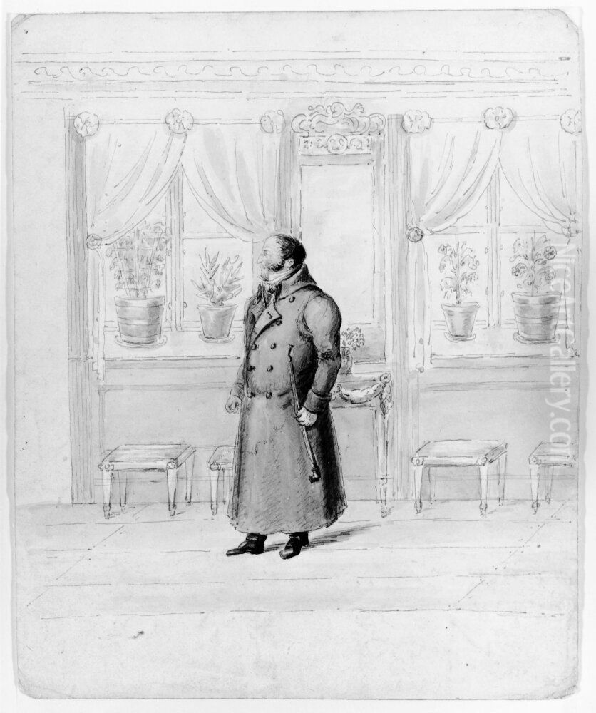 Drabant Oil Painting by Adolf Ulrik Schutzercrantz