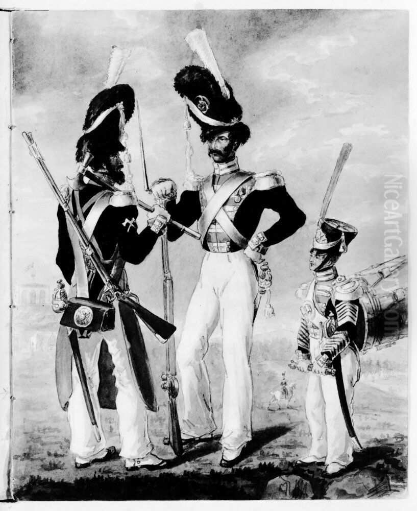 Skissbok, 64 blad, 53 teckningar med svenska scener och vyer Oil Painting by Adolf Ulrik Schutzercrantz