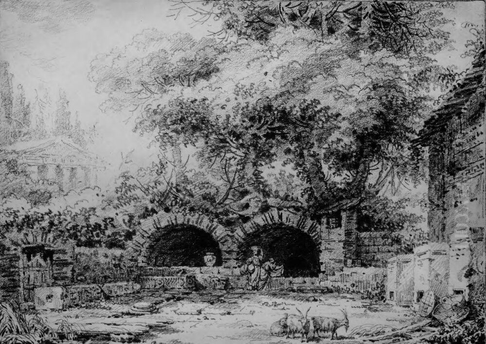 Landskap med ruiner Oil Painting by Jean-Honore Fragonard