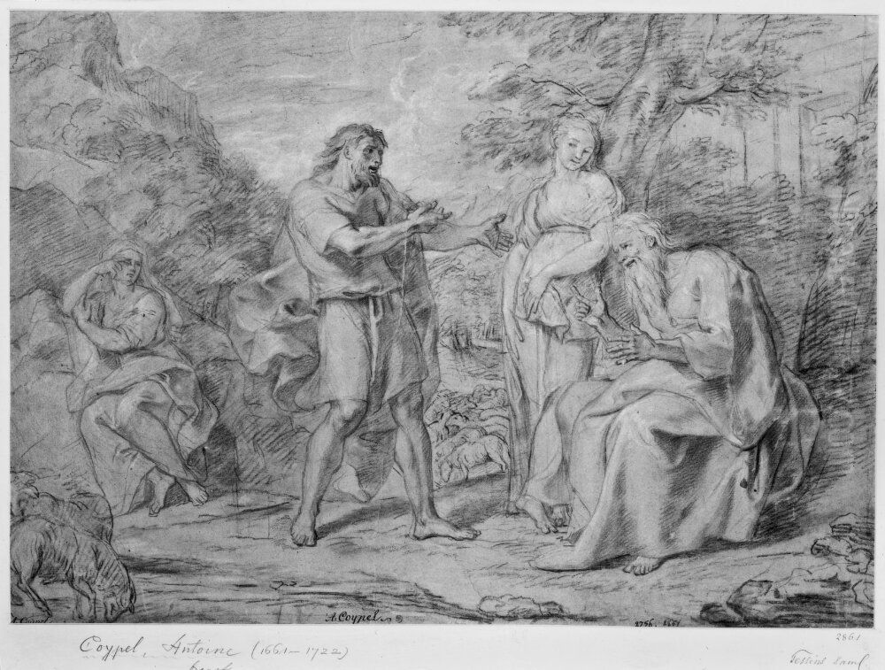 Jacob i Labans hus Oil Painting by Antoine Coypel