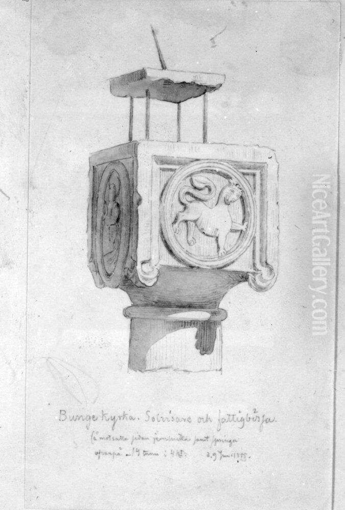 Solvisare och fattigbossa fran Bunge kyrka pa Gotland Oil Painting by Fredrik Wilhelm Scholander