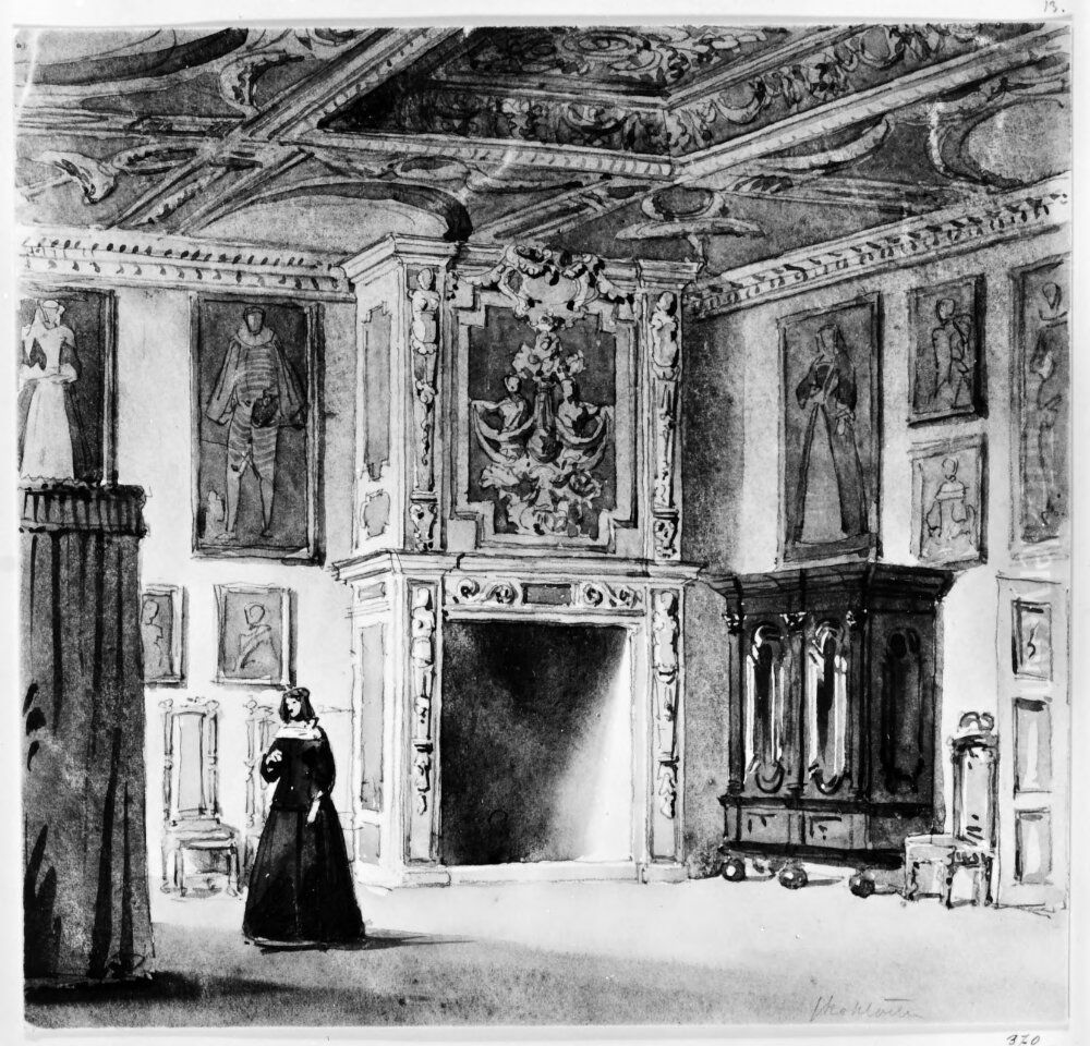 Det s.k. Magdeburgska rummet pa Skokloster Oil Painting by Fredrik Wilhelm Scholander